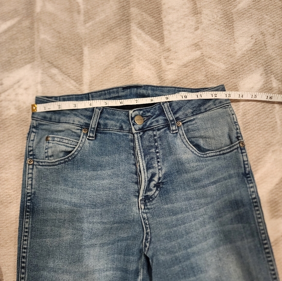 ANINE BING straight leg jean with patchwork hem size 25 - Picture 9 of 11